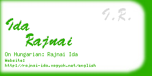 ida rajnai business card